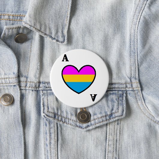 Panromantische Asexual Ace-Button Ronde Button 7,6 Cm (In situ)