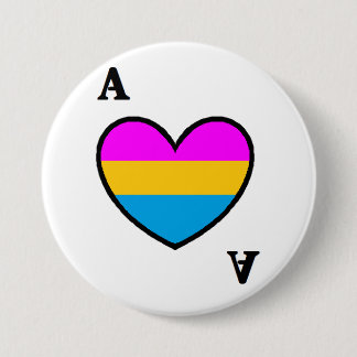 Panromantische Asexual Ace-Button Ronde Button 7,6 Cm