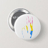 pans pride - vredesteken ronde button 5,7 cm (Voorkant /achterkant)