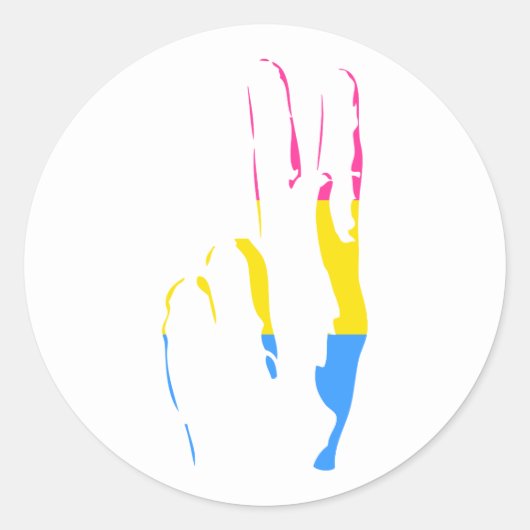 pans pride - vredesteken ronde sticker (Voorkant)