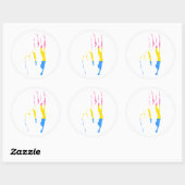 pans pride - vredesteken ronde sticker (Vel)