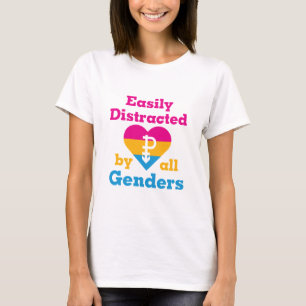 Panseksueel gemakkelijk verstoord door alle geslac t-shirt