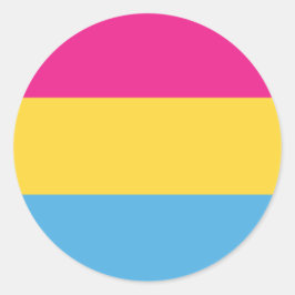 Panseksueel | Pride-vlagontwerp | Stripes | Ronde Sticker