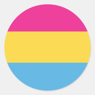 Panseksueel   Pride-vlagontwerp   Stripes   Ronde Sticker