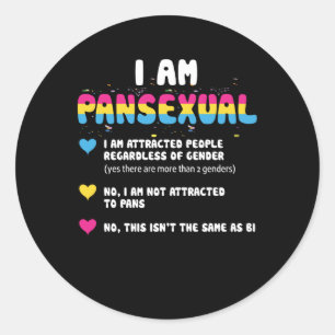 Panseksuele definitie - Funny Gay Pride LGBT Ronde Sticker
