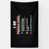 Panseksuele definitie - Funny Gay Pride LGBT Spandoek (Verticaal)