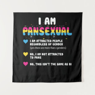 Panseksuele definitie - Funny Gay Pride LGBT Wandkleed