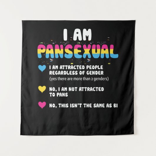 Panseksuele definitie - Funny Gay Pride LGBT Wandkleed (Voorkant)
