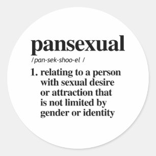 Panseksuele definitie - gedefinieerde LGBTQ-termen Ronde Sticker