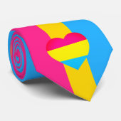 Panseksuele vlag- en pridegemeenschap/gender-vlag stropdas (Opgerold)