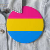 Panseksuele vlag ronde button 6,0 cm (In situ)