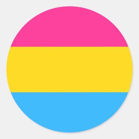 Panseksuele vlag sticker, pride gemeenschap / gesl ronde sticker (Voorkant)
