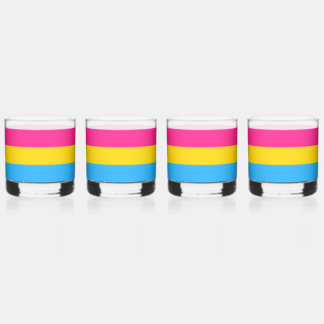 Panseksuele vlag whisky glas