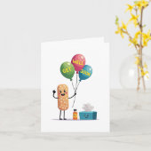 Pansement souriant avec ballons obtenir carte de p (Fleur jaune)