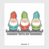 Panser Avec Mes Gnomies Homies Amis Sticker (Feuille)