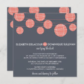 Panser le Faire-part de mariage chinois de lantern (Devant / Derrière)