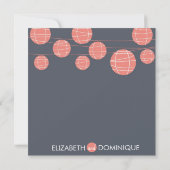 Panser le Faire-part de mariage chinois de lantern (Dos)