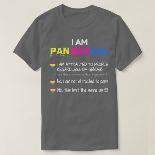 Panseual Definition Funny Pride LGBT T-shirt (Design voorkant)