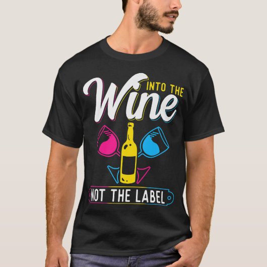 Panseual in Wine Niet het etiket, Pan Pride Pr T-shirt (Voorkant)