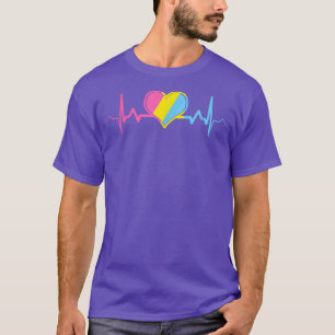 Panseual Pride Heart LGBT Maand 2022 Pan Flag hoor T-shirt
