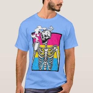 Panseual Skeleton Drink homoseksuele lesbiennes T-shirt
