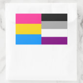 Pansexual/asexual pride vlaggen sticker (Tas)