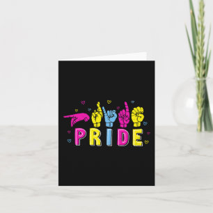 Pansexual ASL Pride Pan Rainbow Gebarentaal Doof Kaart