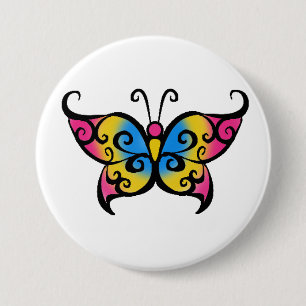 Pansexual Butterfly Ronde Button 7,6 Cm