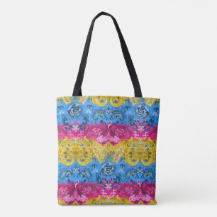 Pansexual Dragon Damask - Pride Flag Colors Draagtas