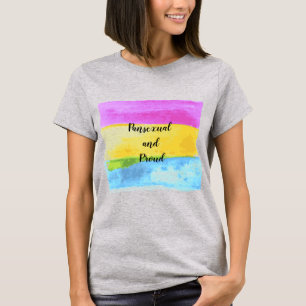 Pansexual en Trotse Waterverf T-shirt