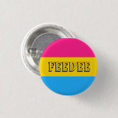 Pansexual + Feedee Pin Ronde Button 3,2 Cm (Voorkant /achterkant)