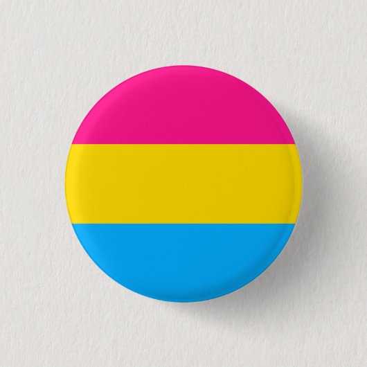 Pansexual Flag Badge Ronde Button 3,2 Cm (Voorkant)