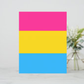 Pansexual Flag Papier (Staand voorkant)