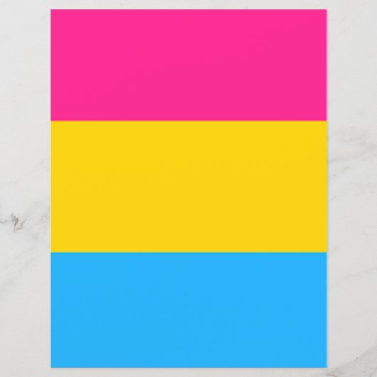 Pansexual Flag Papier (Voorkant)
