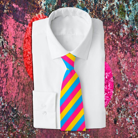 Pansexual Flag, Stripes & Pride community business Stropdas
