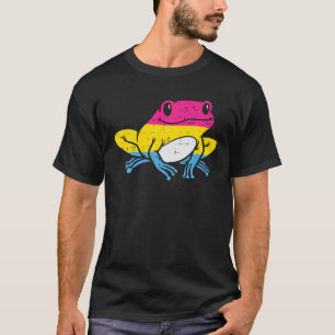 Pansexual Frog Funny Toad Pan Pride Flag Ally Mann T-shirt