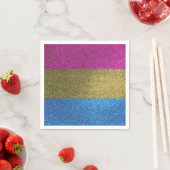 Pansexual Gay Pride Vlag Kleuren Glitter Party Servet (Insitu)
