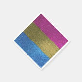 Pansexual Gay Pride Vlag Kleuren Glitter Party Servet (Hoek)