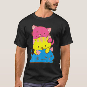 Pansexual Kawaii kat anime kunst Schattige Pan Pri T-shirt