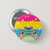 Pansexual LGBT Pride Flag Frog Button (Voorkant /achterkant)