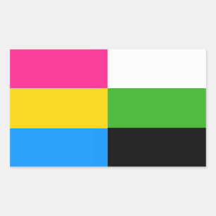 Pansexual/neutrois flag stickers