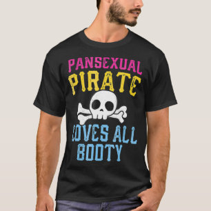 Pansexual PIrate houdt van alle buit LGBT Pride sc T-shirt