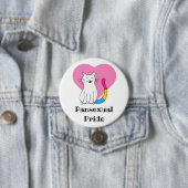 Pansexual Pride Cat Ronde Button 7,6 Cm (In situ)