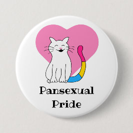 Pansexual Pride Cat Ronde Button 7,6 Cm