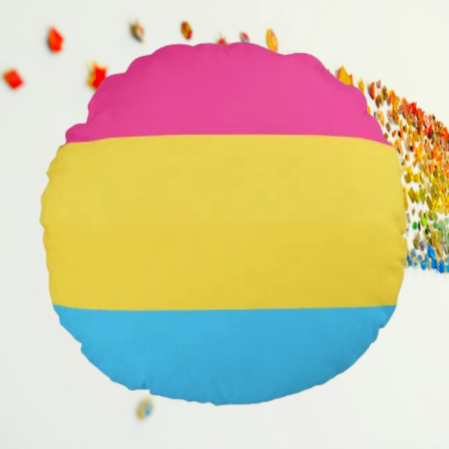 Pansexual Pride Circle Rond Kussen (Creator heeft geüpload)