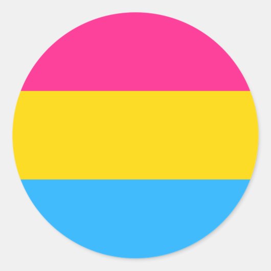 Pansexual Pride Circle Sticker (Voorkant)