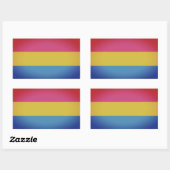 Pansexual Pride Colors Rechthoekige Sticker (Vel)
