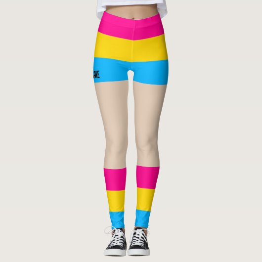 Pansexual Pride Faux Shorts & Benen Leggings (Voorkant)