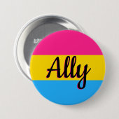 Pansexual Pride Flag Ally Button (Voorkant /achterkant)