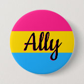 Pansexual Pride Flag Ally Button (Voorkant)